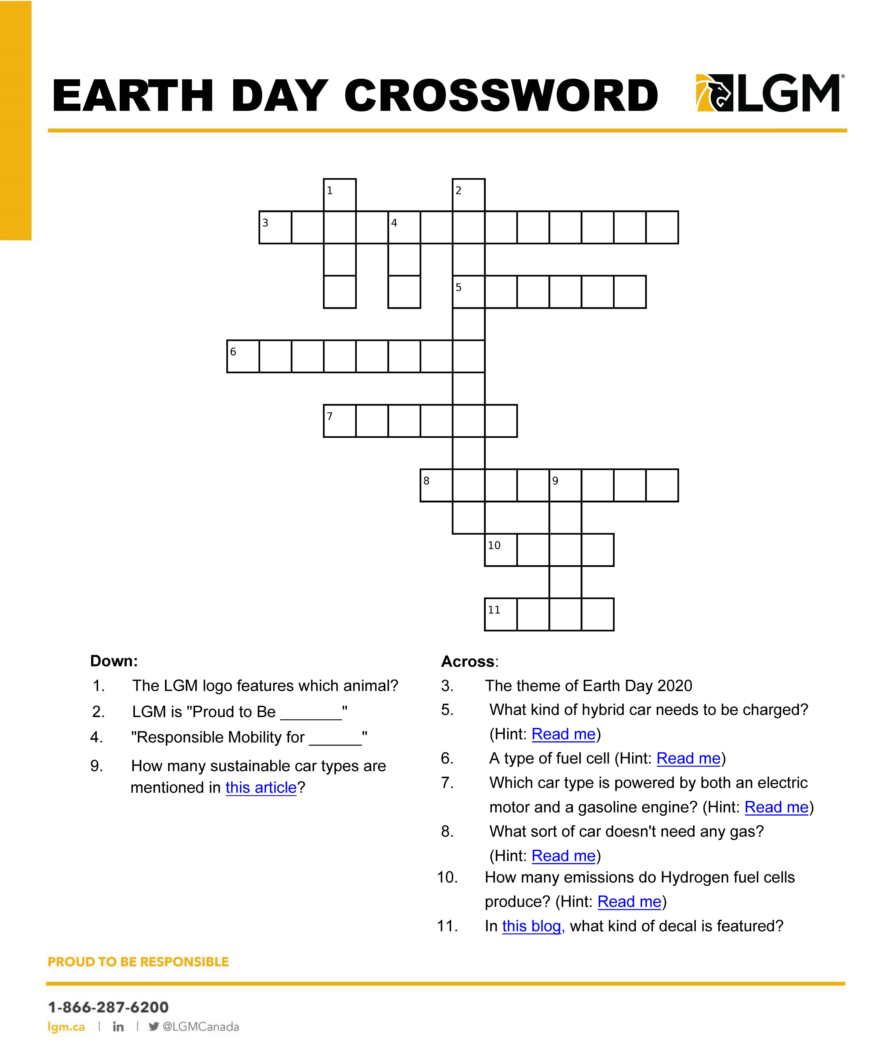Earth Day Crossword LGM Financial Services Inc.